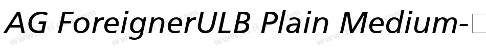 AG ForeignerULB Plain Medium字体转换
